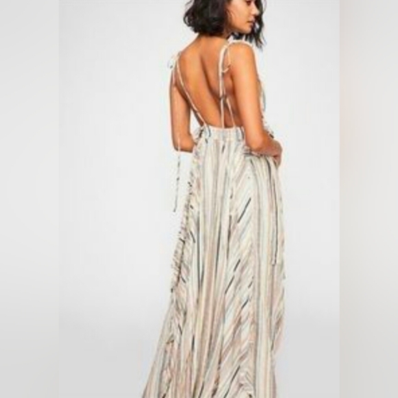 RARE!!!! FREE PEOPLE Tropical Heat | Striped Maxi Dress - Picture 3 of 9